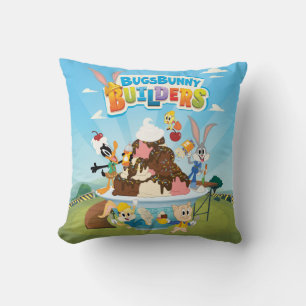 BUGS BUNNY BUILDERS™ Looney Builders Ice Cream Throw Pillow