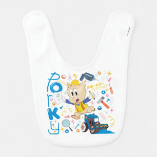 BUGS BUNNY BUILDERS™ Porky Pig Work Tools Baby Bib