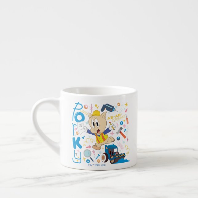 BUGS BUNNY BUILDERS™| Porky Pig Work Tools Espresso Cup (Left)