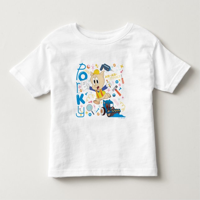 BUGS BUNNY BUILDERS™| Porky Pig Work Tools Toddler T-shirt (Front)