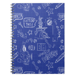 BUGS BUNNY BUILDERS™ Sketch Blueprint Pattern Notebook