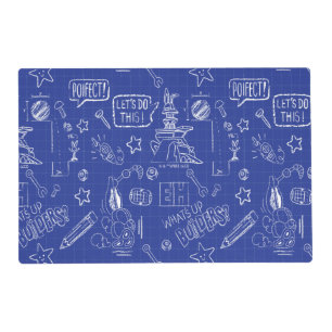 BUGS BUNNY BUILDERS™ Sketch Blueprint Pattern Placemat