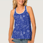 BUGS BUNNY BUILDERS™| Sketch Blueprint Pattern Tank Top