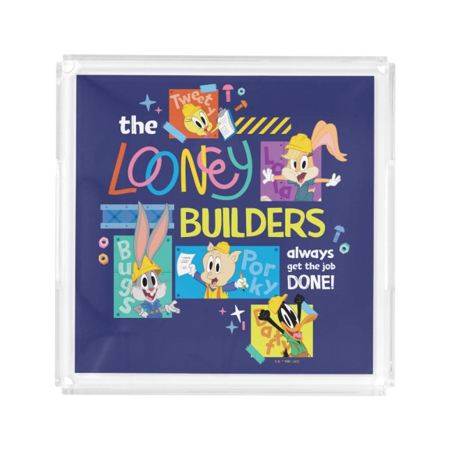 BUGS BUNNY BUILDERS™| The Looney Builders Collage Acrylic Tray (Front)