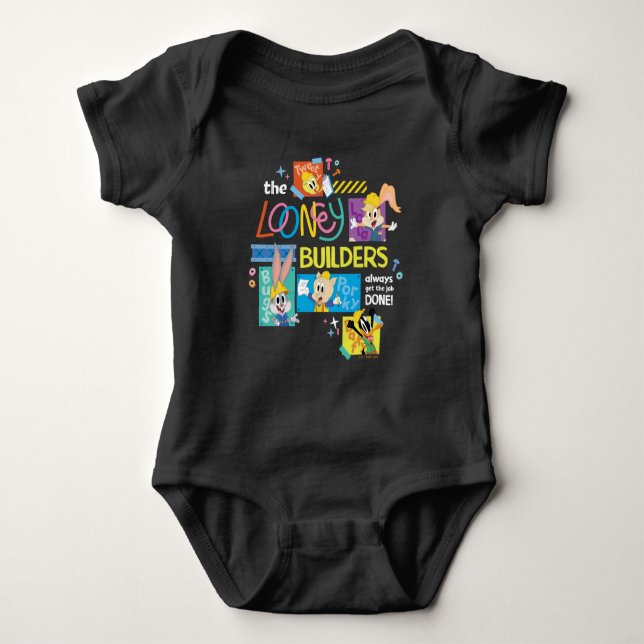 BUGS BUNNY BUILDERS™| The Looney Builders Collage Baby Bodysuit (Front)