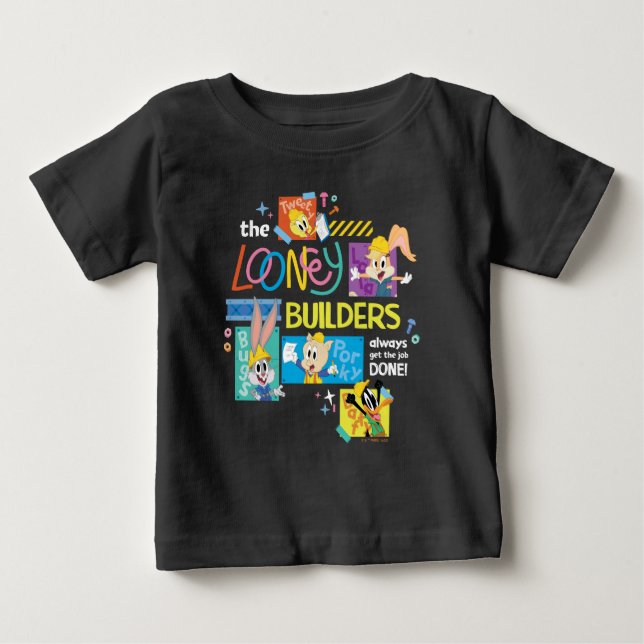 BUGS BUNNY BUILDERS™| The Looney Builders Collage Baby T-Shirt (Front)