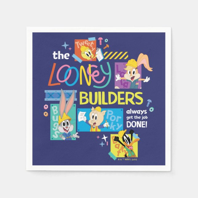BUGS BUNNY BUILDERS™| The Looney Builders Collage Napkins (Front)