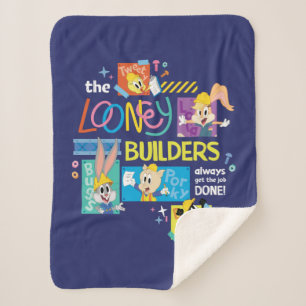 BUGS BUNNY BUILDERS™ The Looney Builders Collage Sherpa Blanket