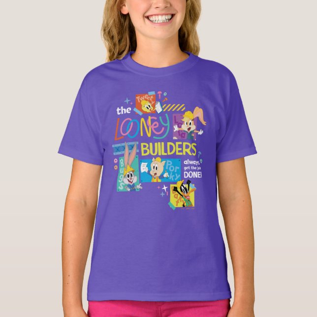 BUGS BUNNY BUILDERS™| The Looney Builders Collage T-Shirt (Front)