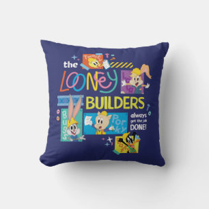 BUGS BUNNY BUILDERS™ The Looney Builders Collage Throw Pillow