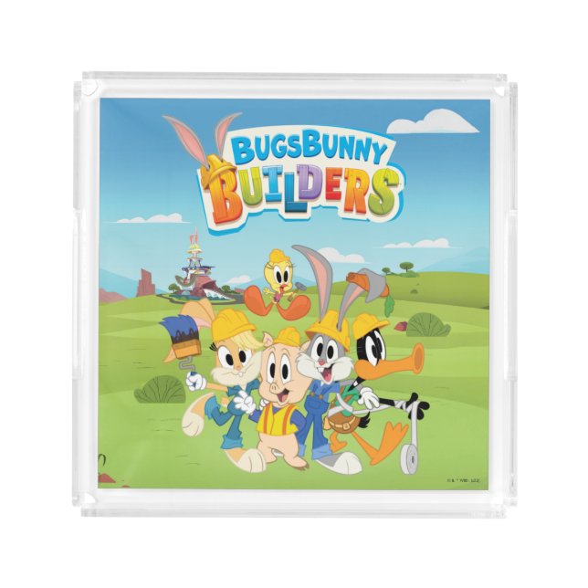 BUGS BUNNY BUILDERS™| The Looney Builders Group Acrylic Tray (Front)