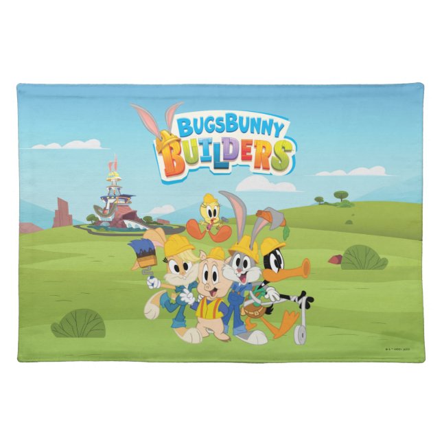 BUGS BUNNY BUILDERS™| The Looney Builders Group Cloth Placemat (Front)