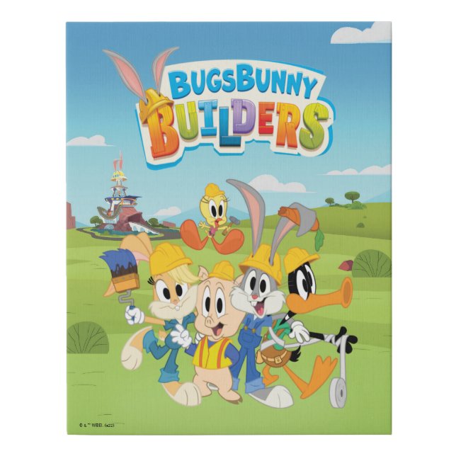 BUGS BUNNY BUILDERS™| The Looney Builders Group Faux Canvas Print (Front)