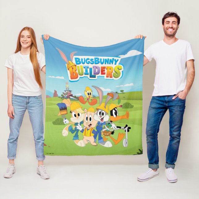 BUGS BUNNY BUILDERS™| The Looney Builders Group Fleece Blanket (In Situ)