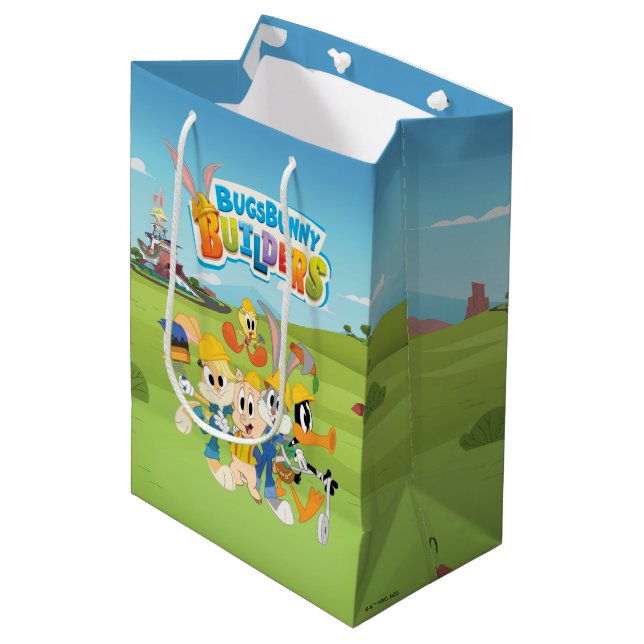 BUGS BUNNY BUILDERS™| The Looney Builders Group Medium Gift Bag (Front Angled)