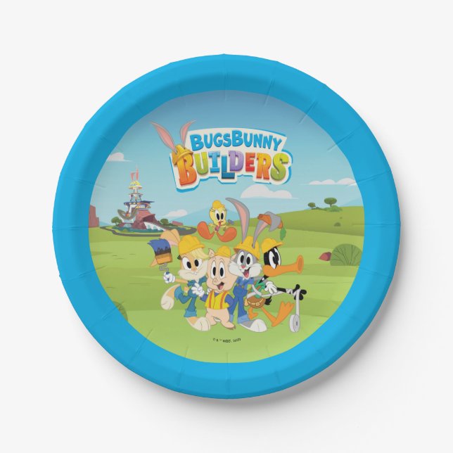 BUGS BUNNY BUILDERS™| The Looney Builders Group Paper Plates (Front)