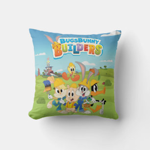 BUGS BUNNY BUILDERS™ The Looney Builders Group Throw Pillow