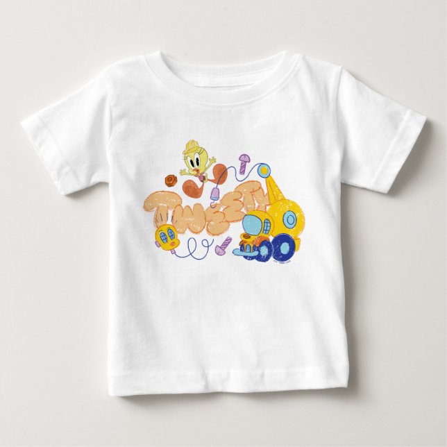 BUGS BUNNY BUILDERS™| TWEETY™ Sketch Art Baby T-Shirt (Front)