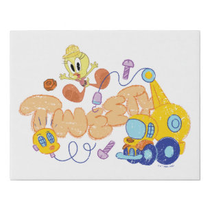 BUGS BUNNY BUILDERS™ TWEETY™ Sketch Art Faux Canvas Print