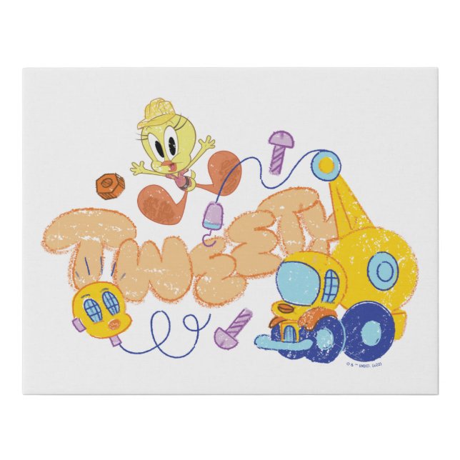 BUGS BUNNY BUILDERS™| TWEETY™ Sketch Art Faux Canvas Print (Front)