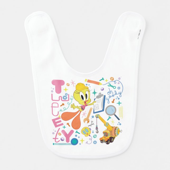 BUGS BUNNY BUILDERS™| TWEETY™ Work Tools Baby Bib (Front)