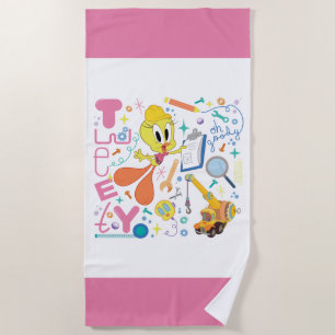 BUGS BUNNY BUILDERS™ TWEETY™ Work Tools Beach Towel