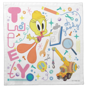 BUGS BUNNY BUILDERS™ TWEETY™ Work Tools Cloth Napkin