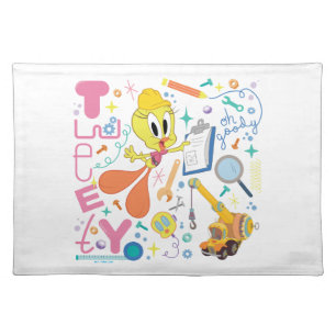 BUGS BUNNY BUILDERS™ TWEETY™ Work Tools Cloth Placemat