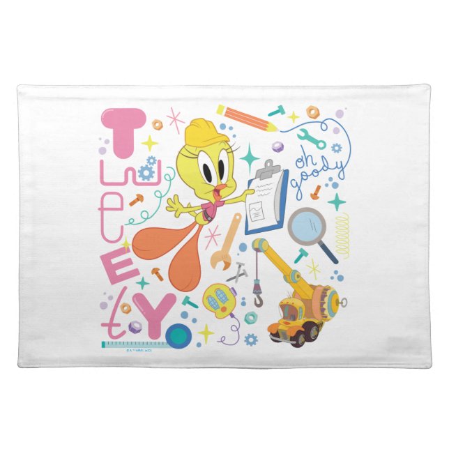 BUGS BUNNY BUILDERS™| TWEETY™ Work Tools Cloth Placemat (Front)