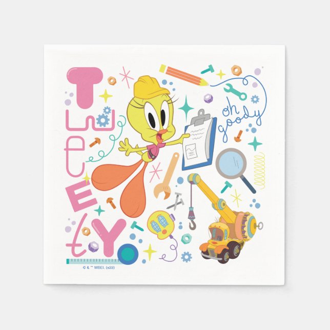 BUGS BUNNY BUILDERS™| TWEETY™ Work Tools Napkins (Front)