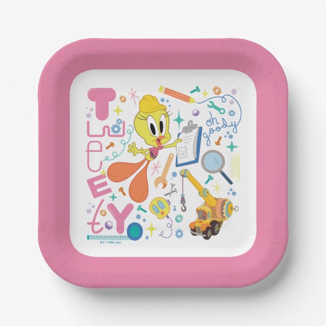 BUGS BUNNY BUILDERS™| TWEETY™ Work Tools Paper Plates (Front)