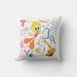 BUGS BUNNY BUILDERS™ TWEETY™ Work Tools Throw Pillow