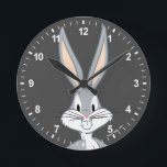 BUGS BUNNY™ | Bunny Stare Round Clock<br><div class="desc">This design features your favorite Looney Tunes Character,  BUGS BUNNY™.</div>