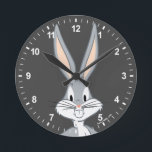 BUGS BUNNY™ | Bunny Stare Round Clock<br><div class="desc">This design features your favorite Looney Tunes Character,  BUGS BUNNY™.</div>