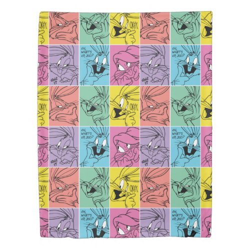 BUGS BUNNY Color Block Expressions Duvet Cover