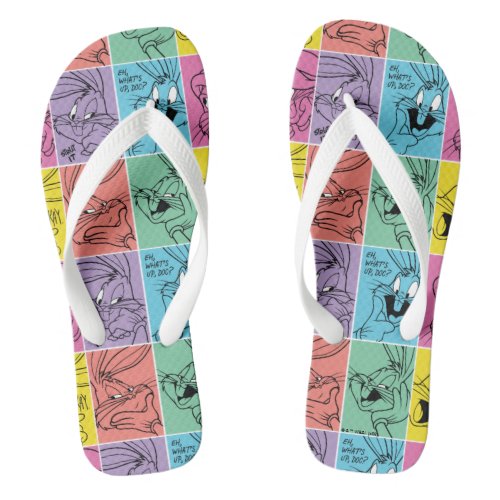 BUGS BUNNY Color Block Expressions Flip Flops