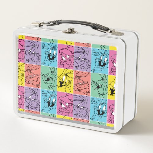 BUGS BUNNY Color Block Expressions Metal Lunch Box