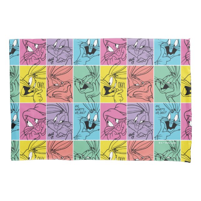 BUGS BUNNY™ Color Block Expressions Pillow Case (Front)