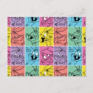 BUGS BUNNY™ Color Block Expressions Postcard