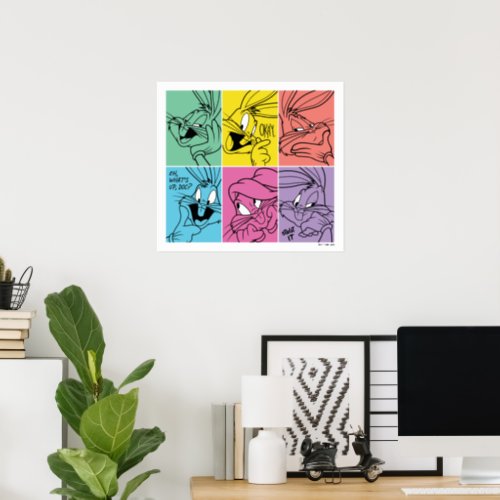 BUGS BUNNY Color Block Expressions Poster