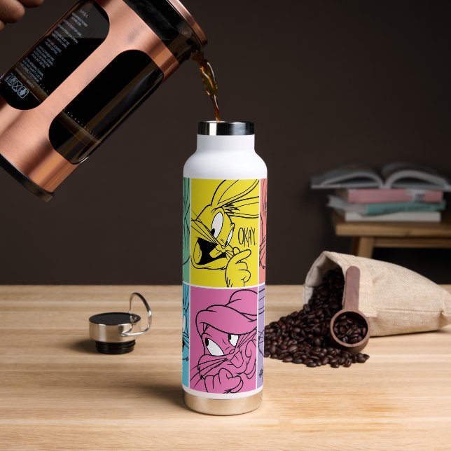 BUGS BUNNY™ Color Block Expressions Water Bottle (Coffee)