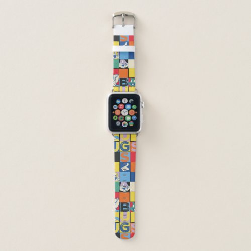 BUGS BUNNY Colorful Name and Face Checker Apple Watch Band