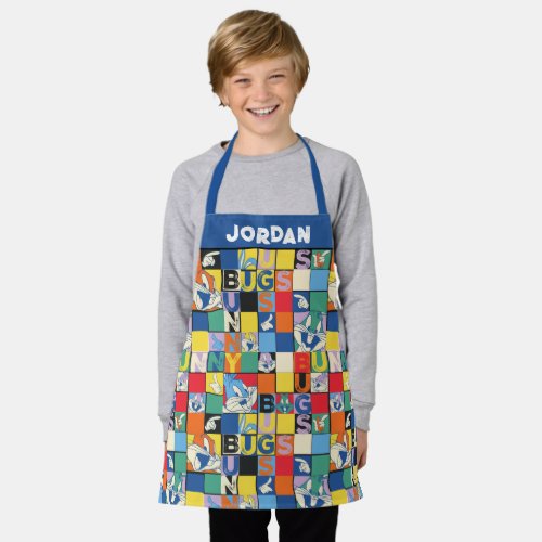 BUGS BUNNY Colorful Name and Face Checker Apron