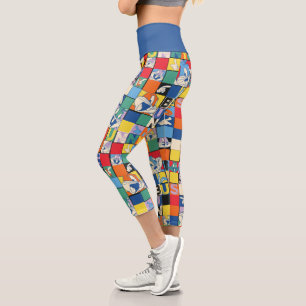 BUGS BUNNY™ Colorful Name and Face Checker Capri Leggings