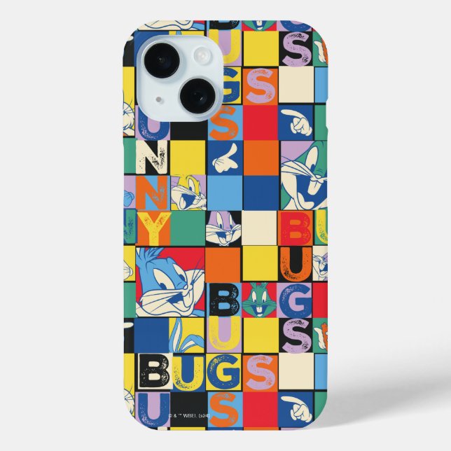 BUGS BUNNY™ Colorful Name and Face Checker Case-Mate iPhone Case (Back)
