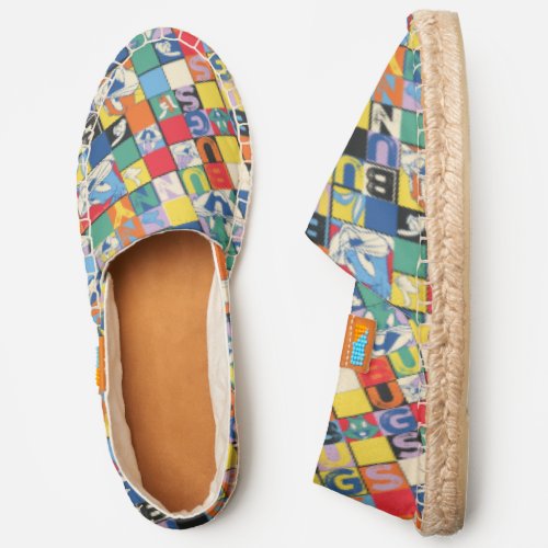 BUGS BUNNY Colorful Name and Face Checker Espadrilles
