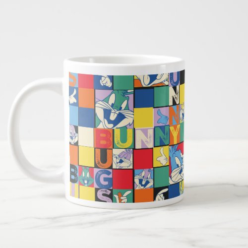 BUGS BUNNY Colorful Name and Face Checker Giant Coffee Mug