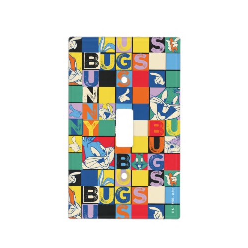 BUGS BUNNY Colorful Name and Face Checker Light Switch Cover