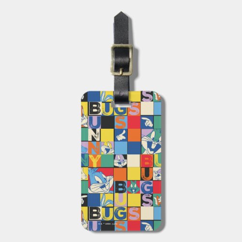 BUGS BUNNY Colorful Name and Face Checker Luggage Tag