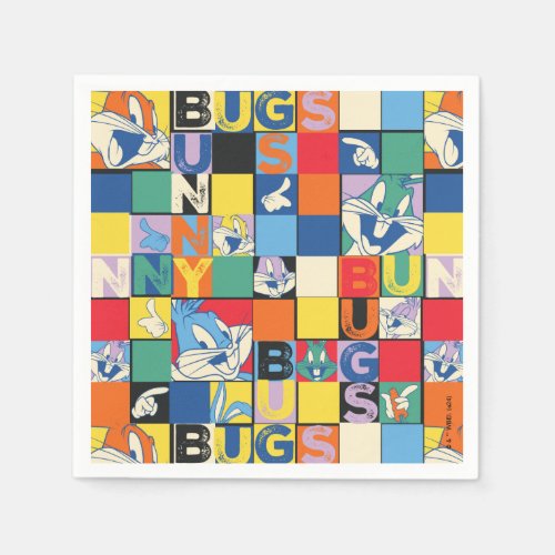 BUGS BUNNY Colorful Name and Face Checker Napkins